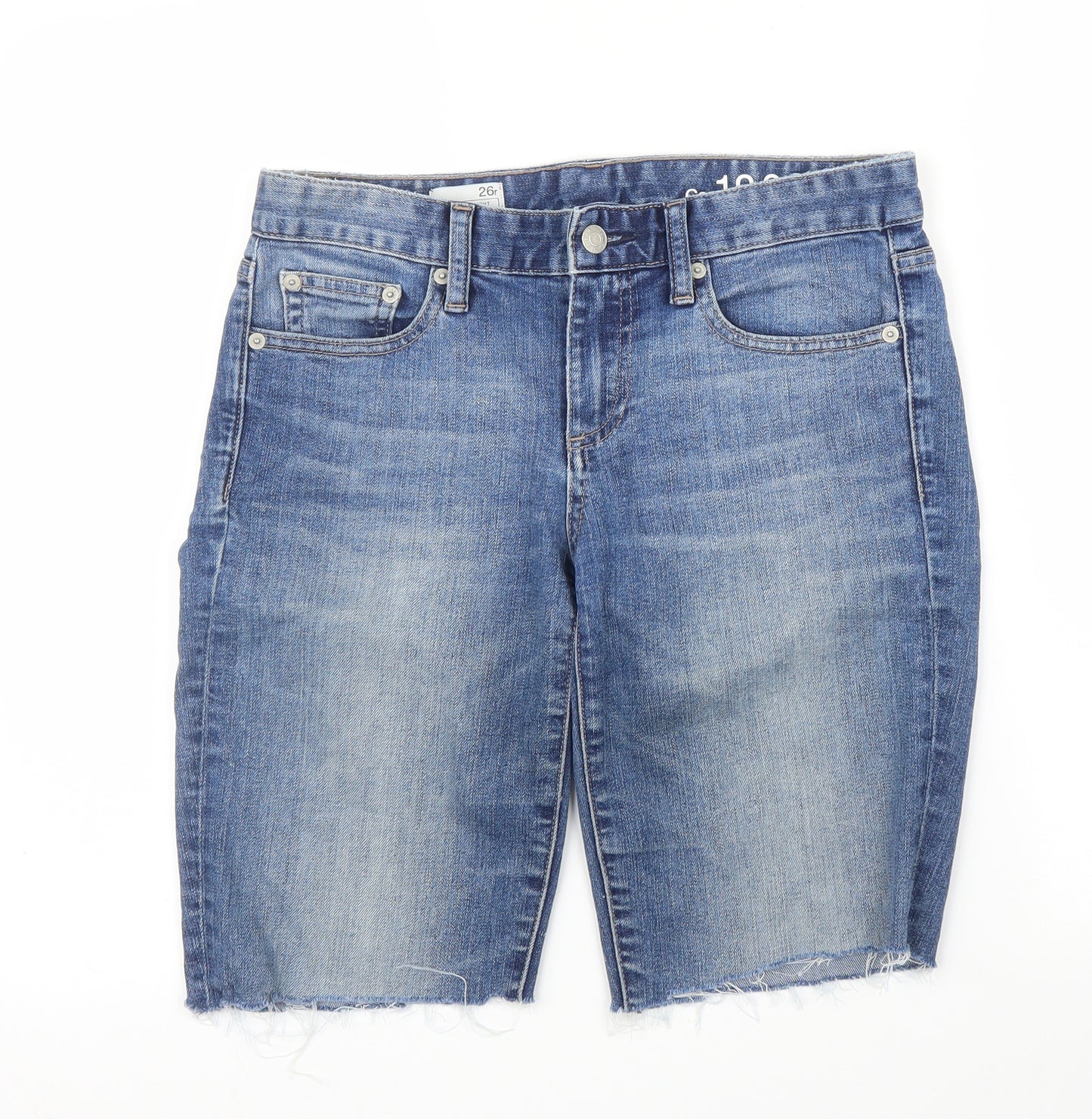 Gap Mens Blue  Denim Bermuda Shorts Size 26 in