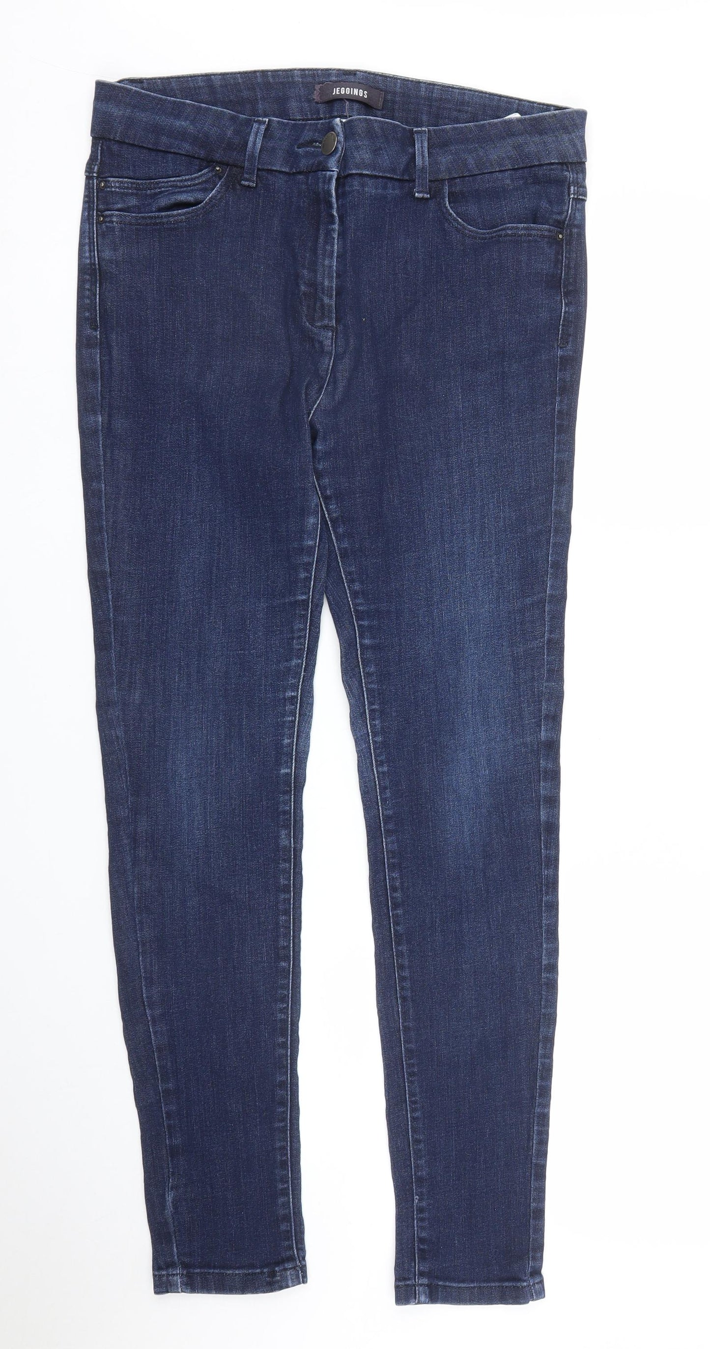 M&S Womens Blue  Denim Jegging Jeans Size 14 L29 in