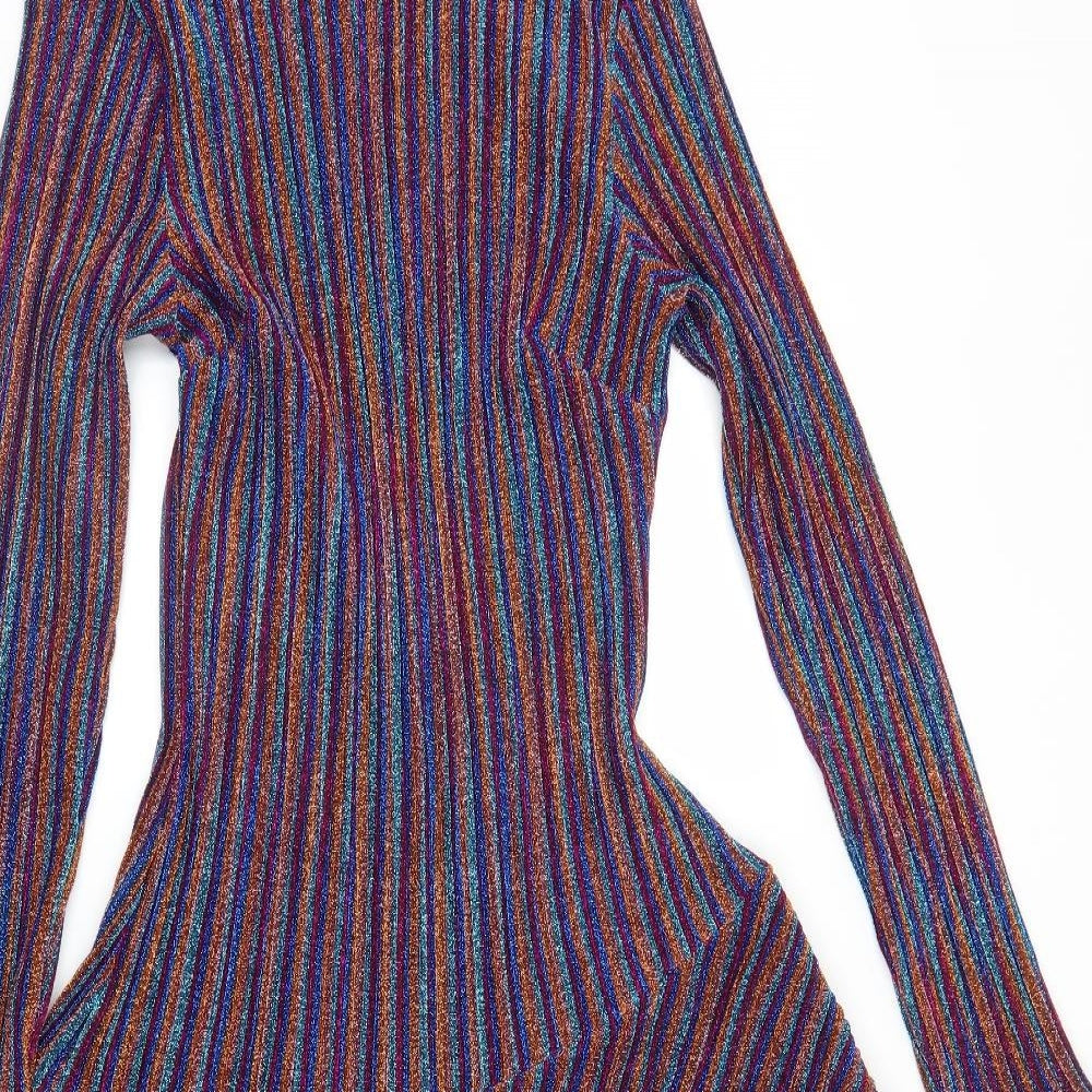 Very Womens Purple Striped  A-Line  Size 12