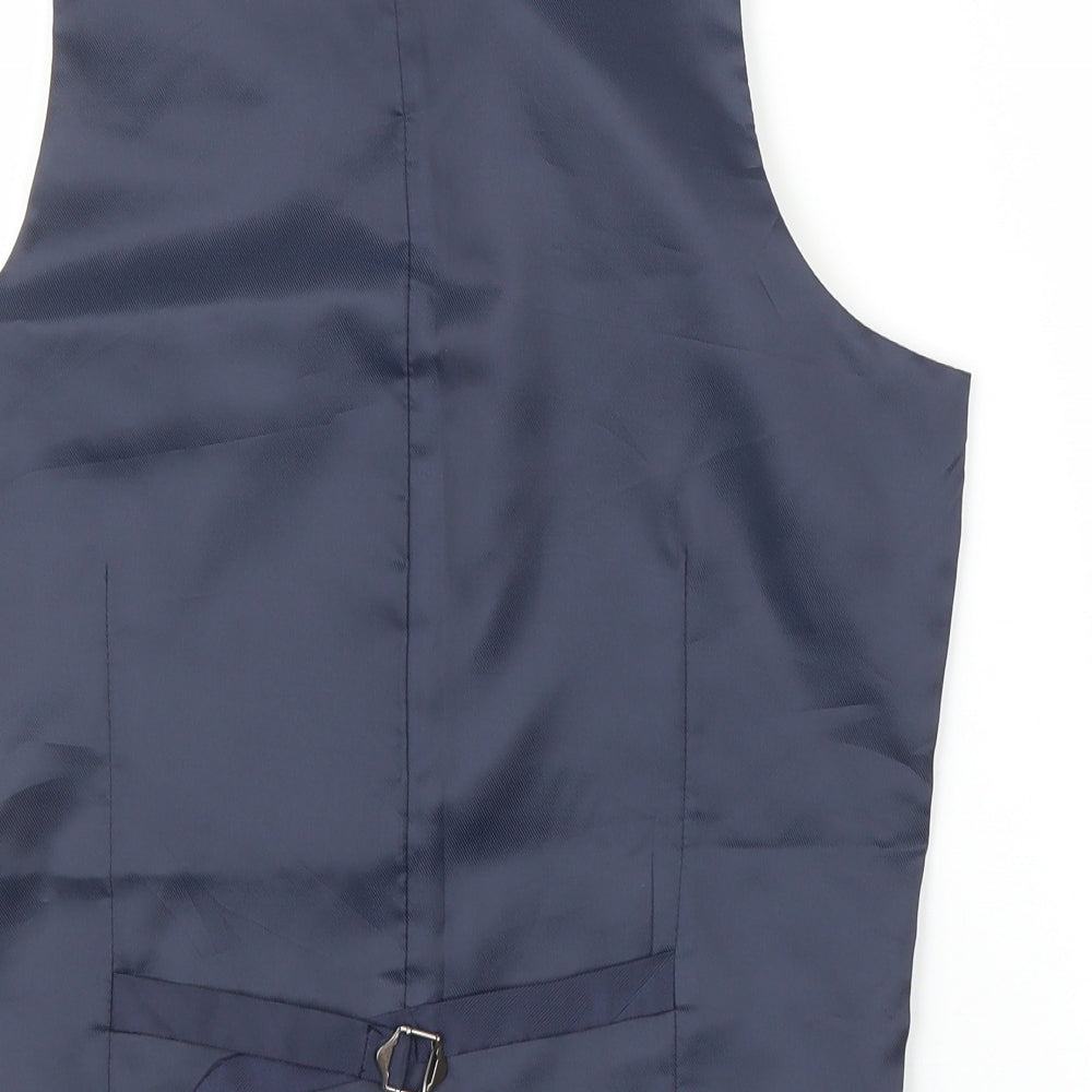 Primark Mens Blue   Jacket Suit Waistcoat Size XS