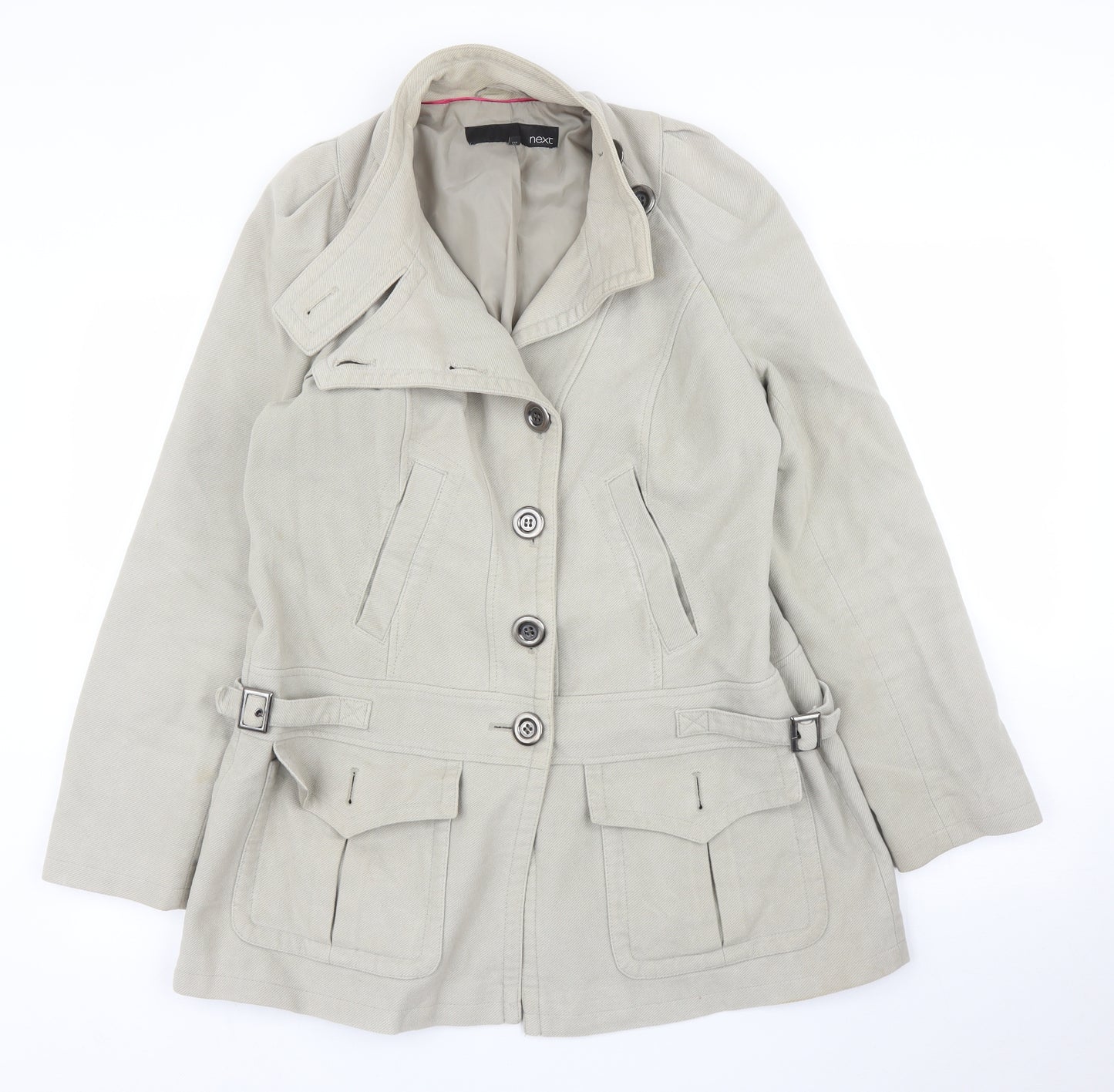 NEXT Womens Grey   Military Jacket Coat Size 12