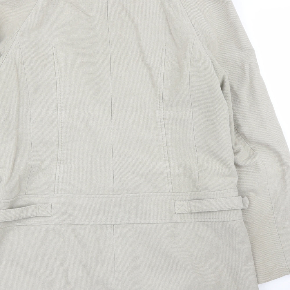 NEXT Womens Grey   Military Jacket Coat Size 12