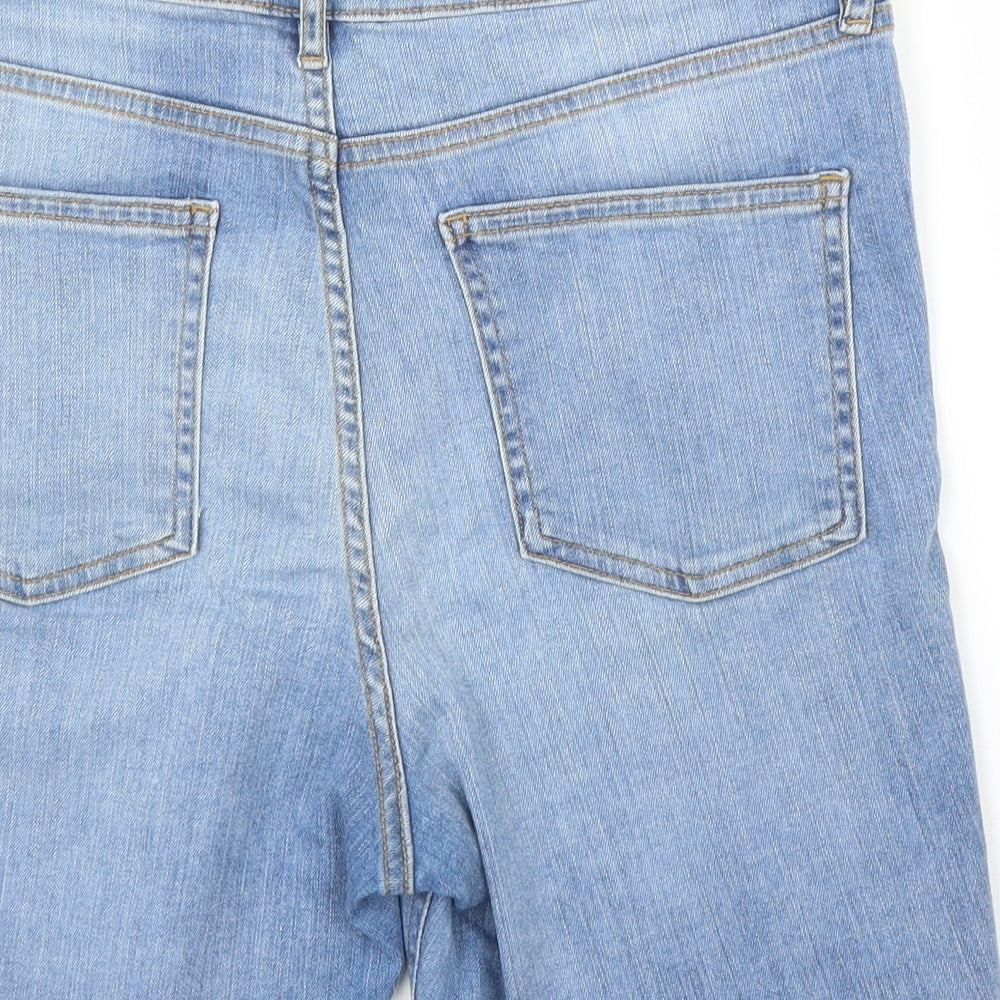 F&F Womens Blue  Denim Bermuda Shorts Size 14