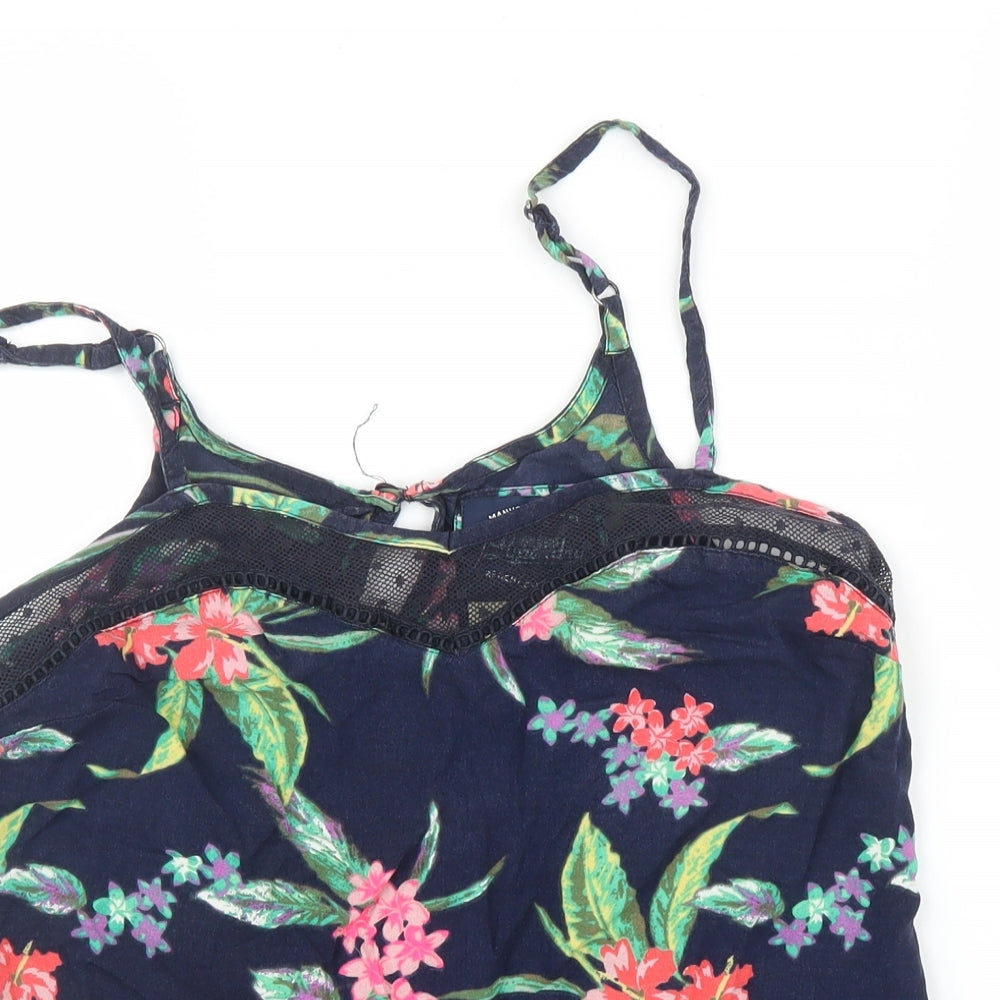 Superdry Womens Blue Floral  Camisole Blouse Size S