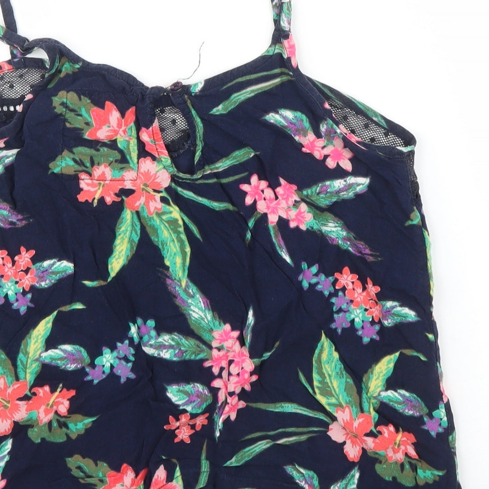 Superdry Womens Blue Floral  Camisole Blouse Size S