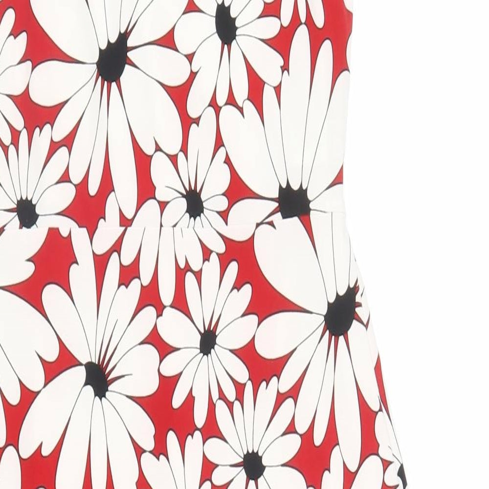 Phase Eight Womens Red Floral  A-Line  Size 12