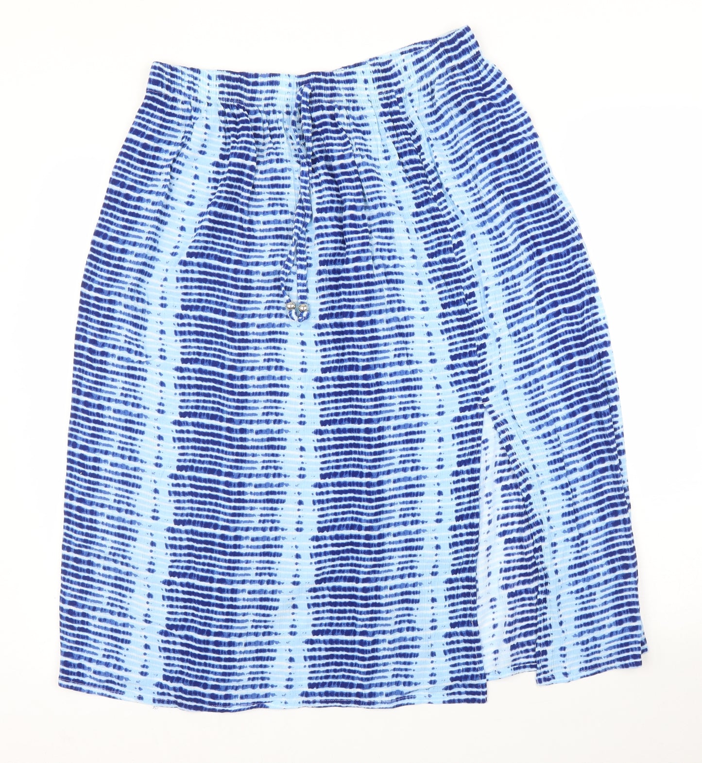 F&F Womens Blue Striped  A-Line Skirt Size 14