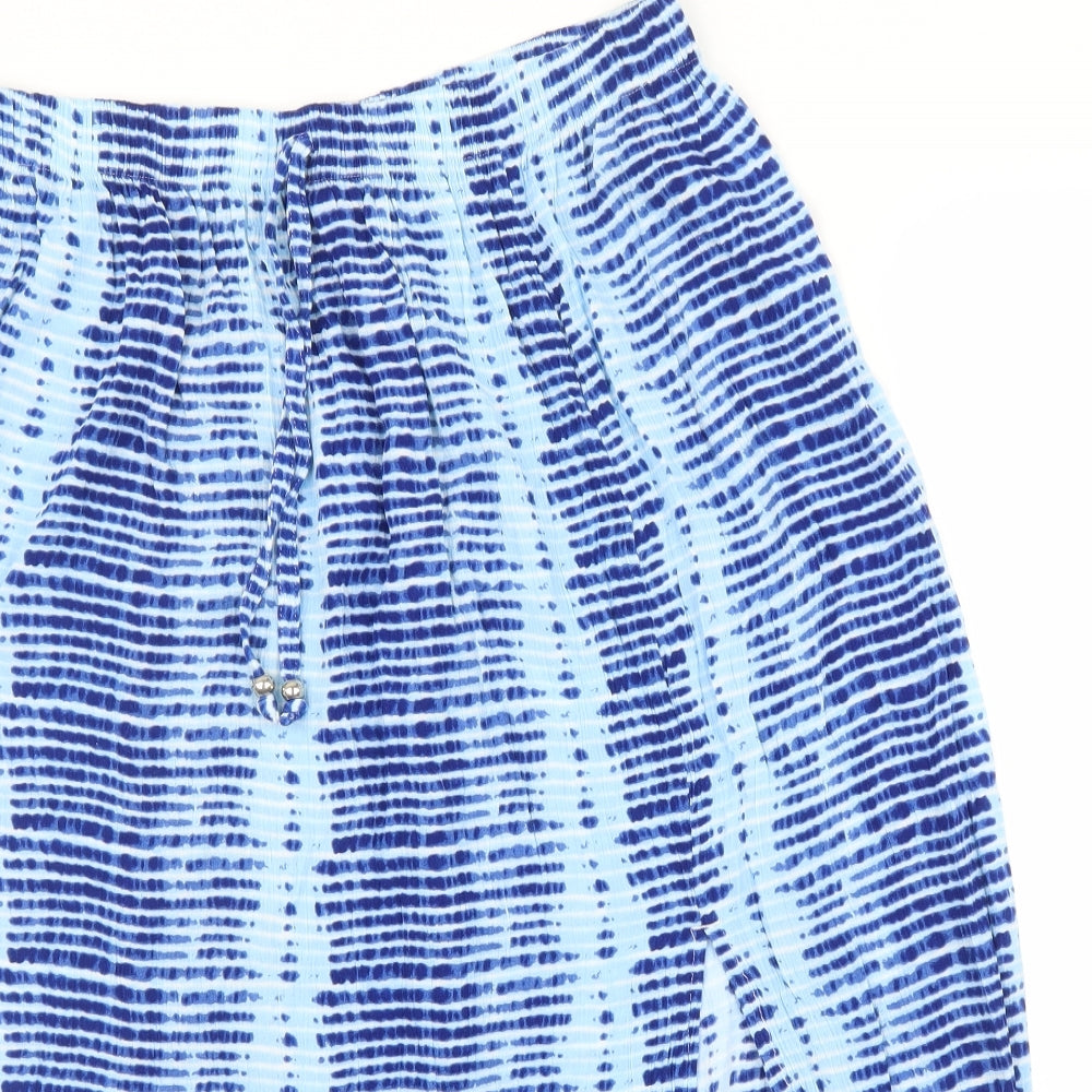 F&F Womens Blue Striped  A-Line Skirt Size 14