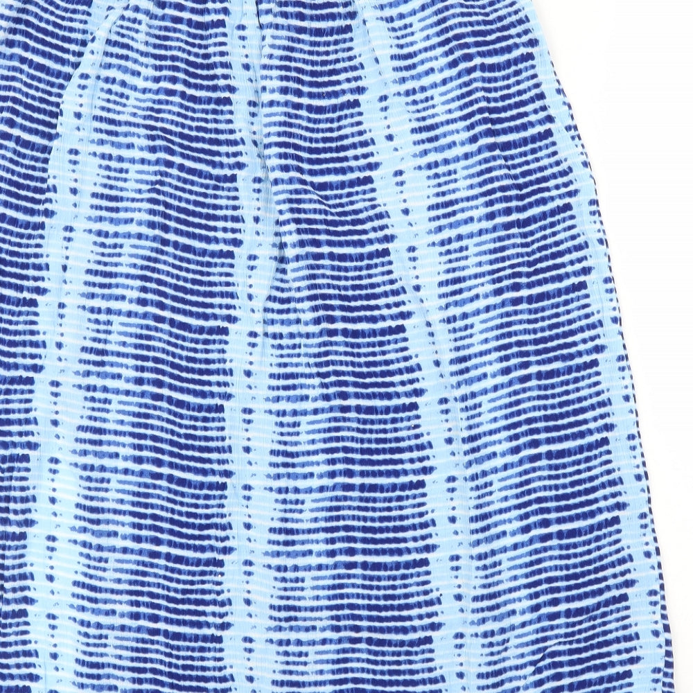 F&F Womens Blue Striped  A-Line Skirt Size 14