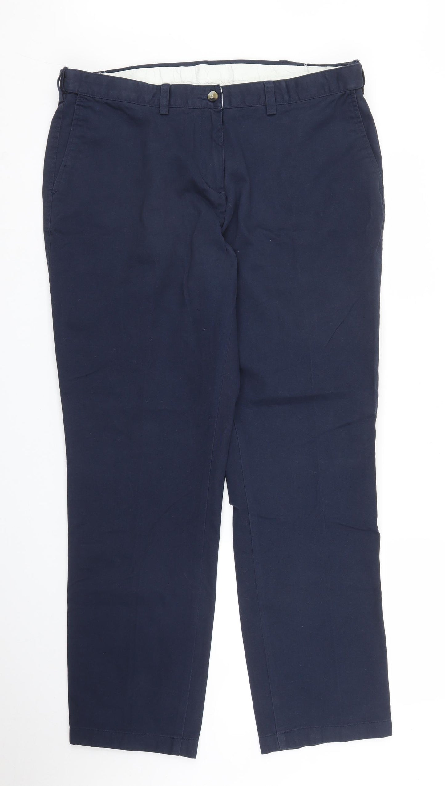 Cotton Traders Womens Blue   Chino Trousers Size 16 L29 in