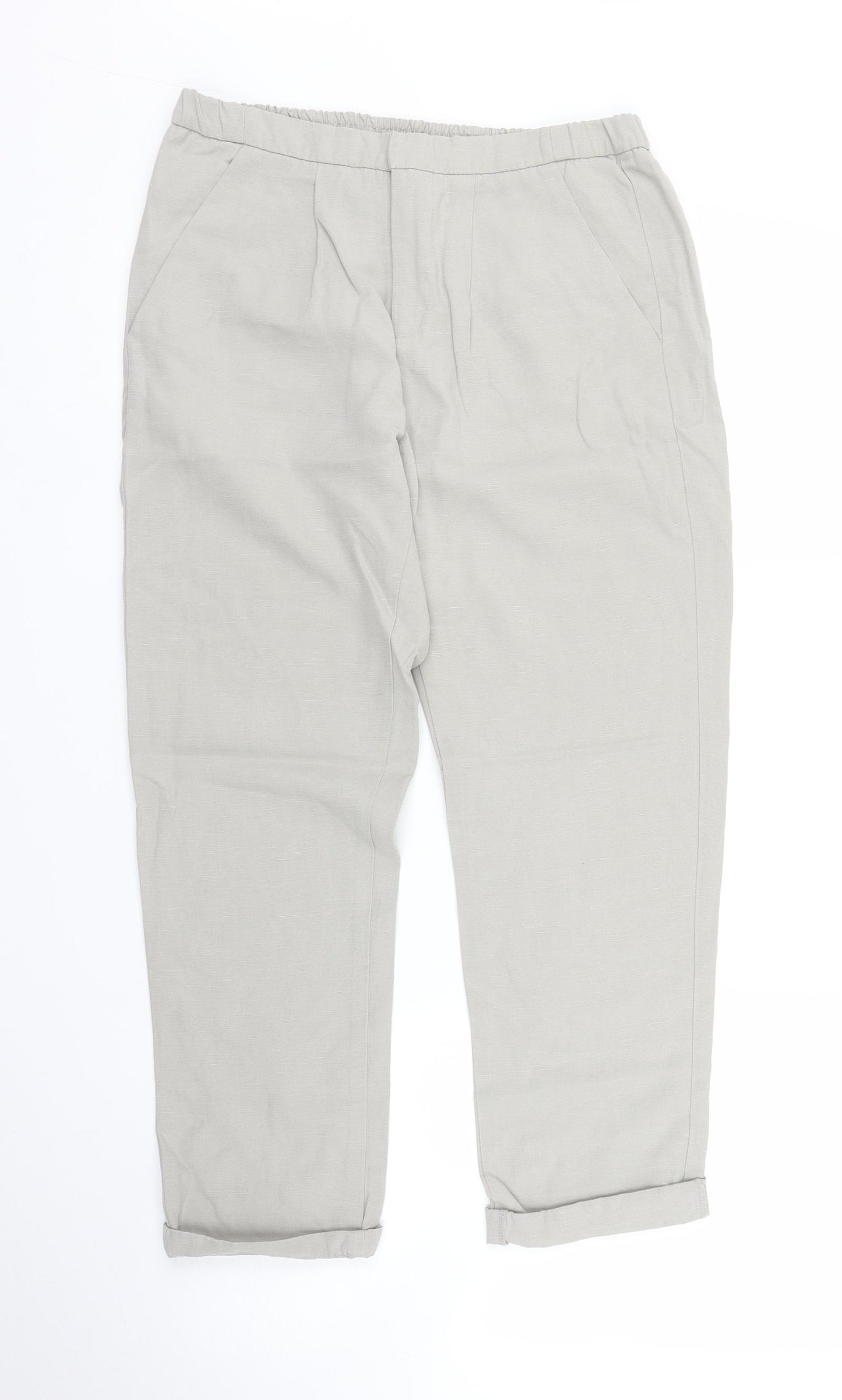 Stile Benetton Womens Grey   Capri Trousers Size 8 L26 in