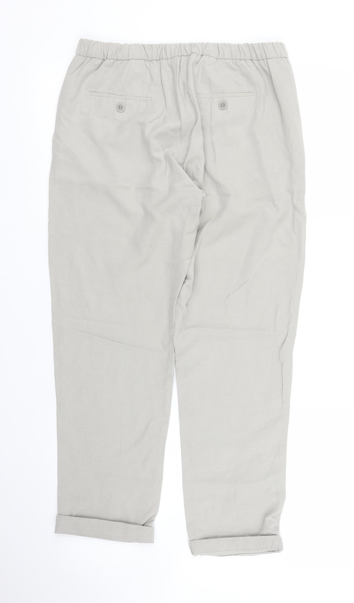 Stile Benetton Womens Grey   Capri Trousers Size 8 L26 in