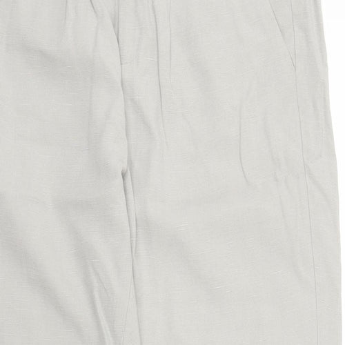 Stile Benetton Womens Grey   Capri Trousers Size 8 L26 in