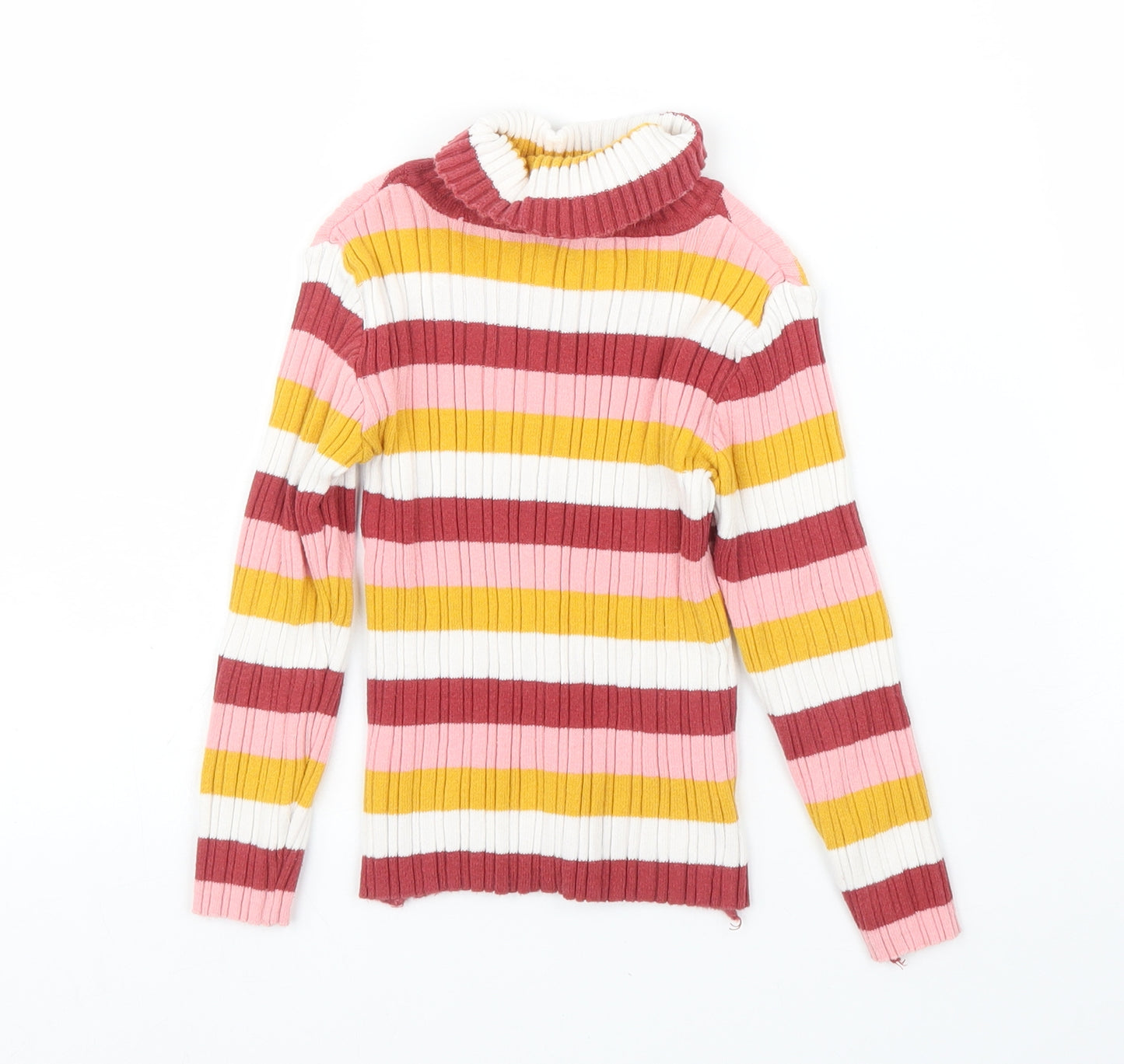 Nutmeg Girls Pink Striped  Pullover Jumper Size 4 Years