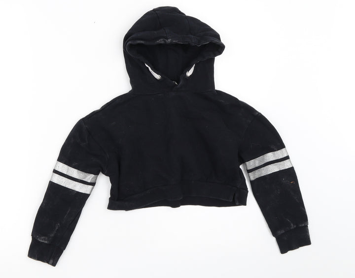 Miss Evie Girls Black   Pullover Hoodie Size 6-7 Years