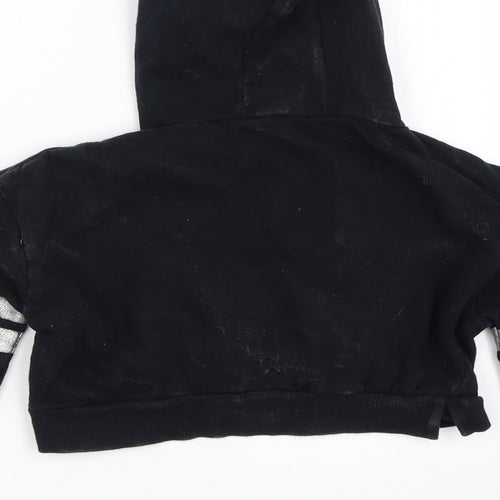 Miss Evie Girls Black   Pullover Hoodie Size 6-7 Years