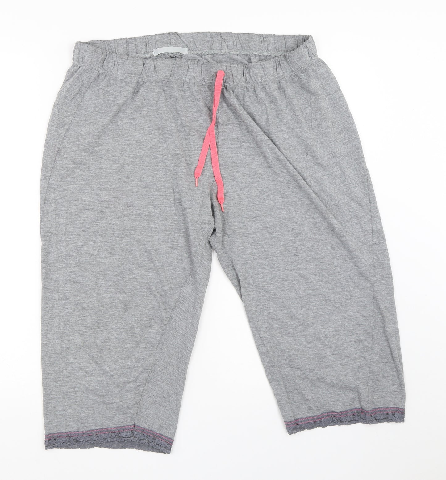Preworn Womens Grey Solid  Top Pyjama Pants Size L
