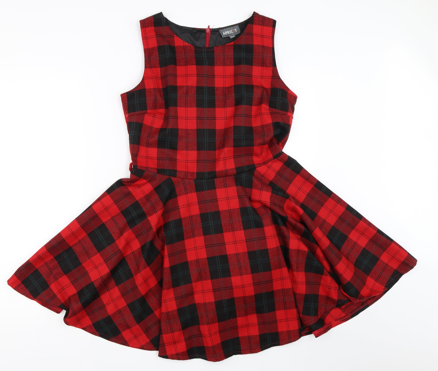 Apricot Womens Red Check  Fit & Flare  Size 12