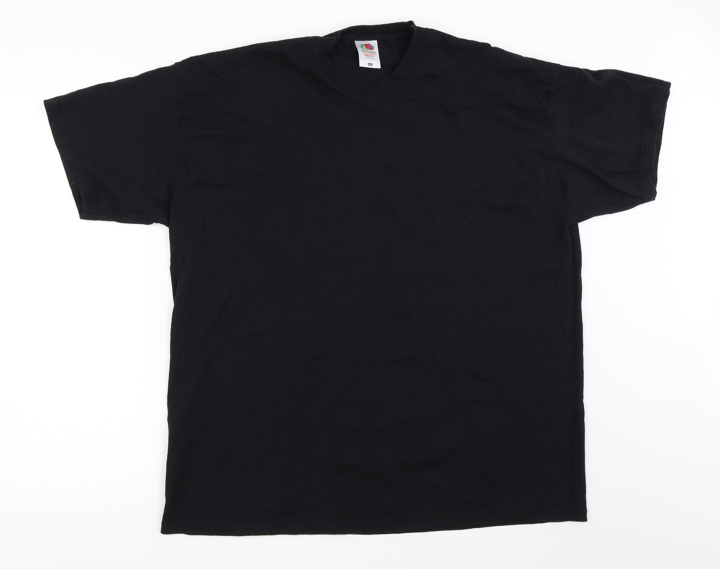 Fruit of the Loom Mens Black    T-Shirt Size 2XL