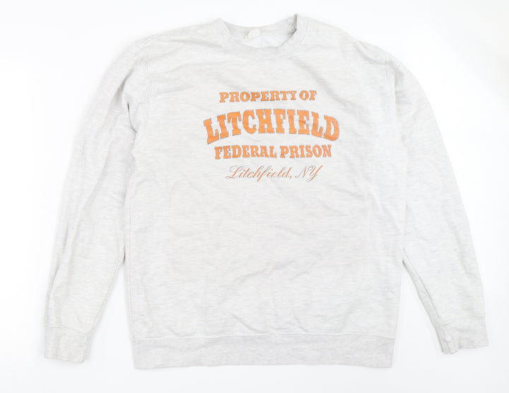 All We Do is Mens Grey   Pullover Sweatshirt Size L