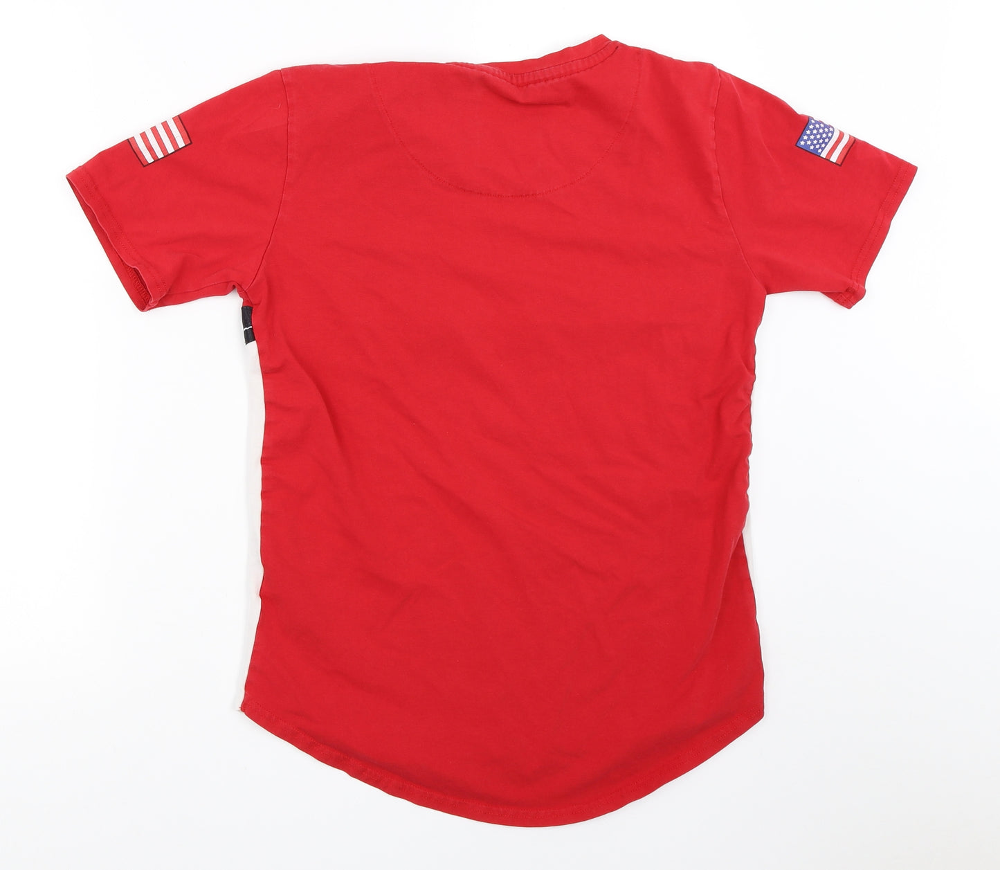Supply & Demand Co. Boys Red   Basic T-Shirt Size 13-14 Years