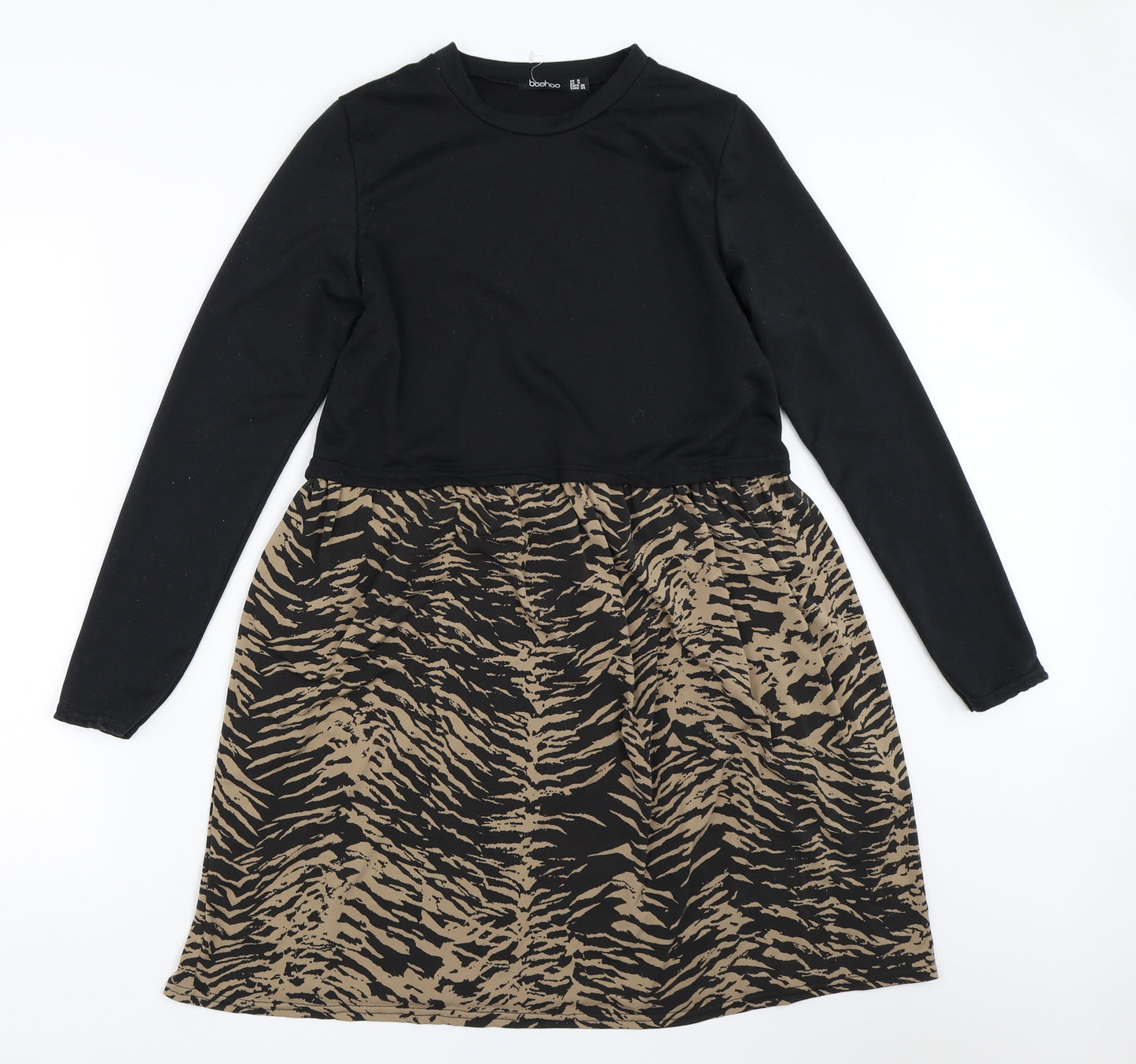 Boohoo Womens Black   Fit & Flare  Size 8