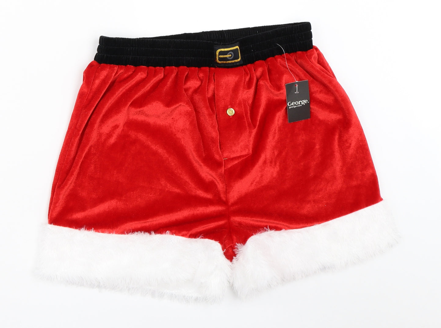 George Mens Red   Bermuda Shorts Size M - christmas santa