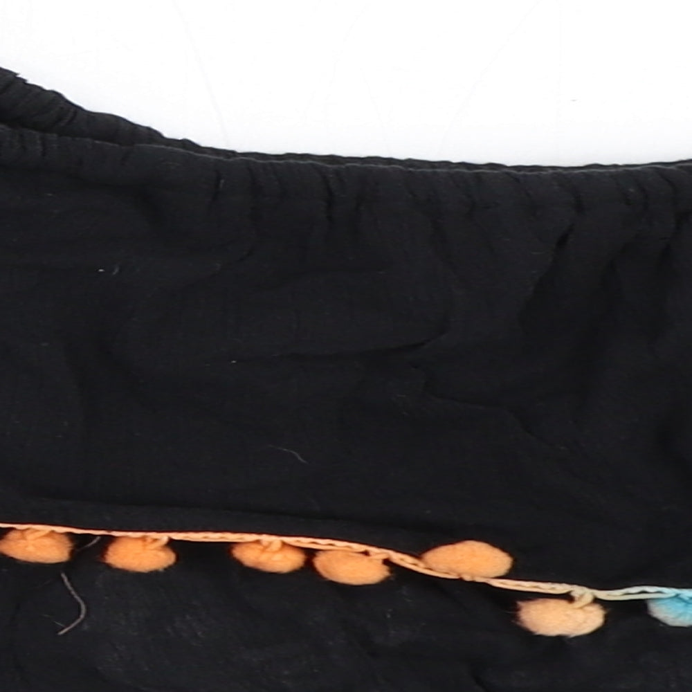 Boohoo Womens Black   Cropped Blouse Size M
