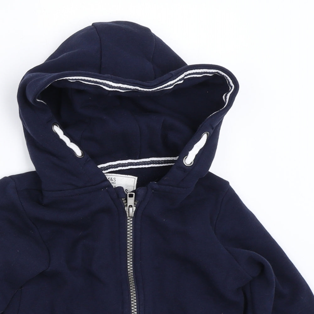 Marks and Spencer Boys Blue   Full Zip Hoodie Size 2-3 Years