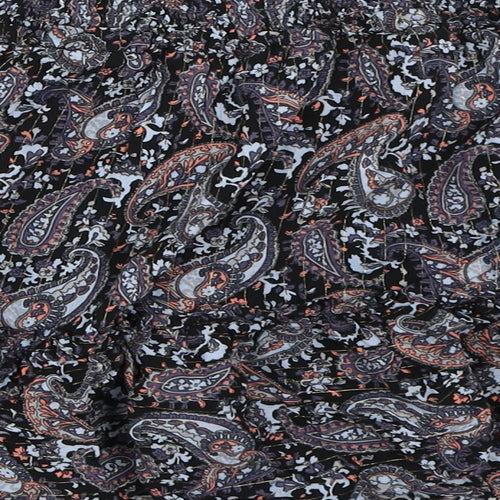 Oasis Womens Blue Paisley  Flare Skirt Size 8