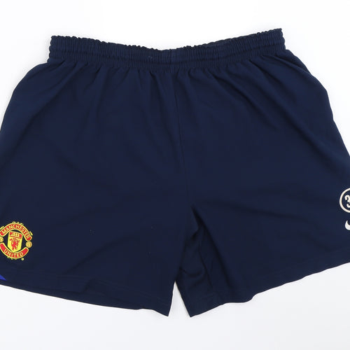 Nike Mens Blue   Sweat Shorts Size L - Manchester United Football club