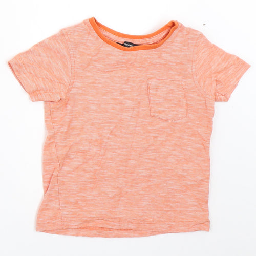 George Boys Orange   Basic T-Shirt Size 12-18 Months