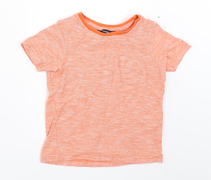George Boys Orange   Basic T-Shirt Size 12-18 Months