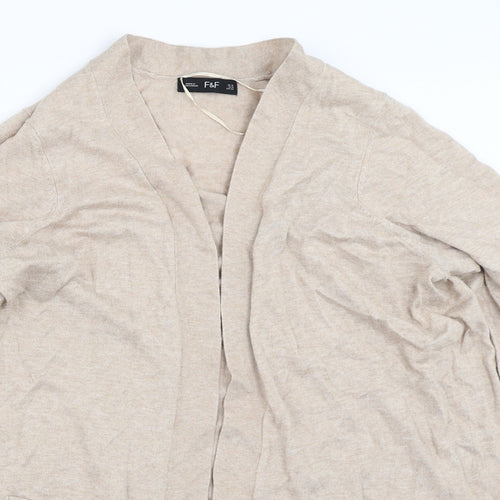 F&F Womens Beige   Cardigan Jumper Size 14