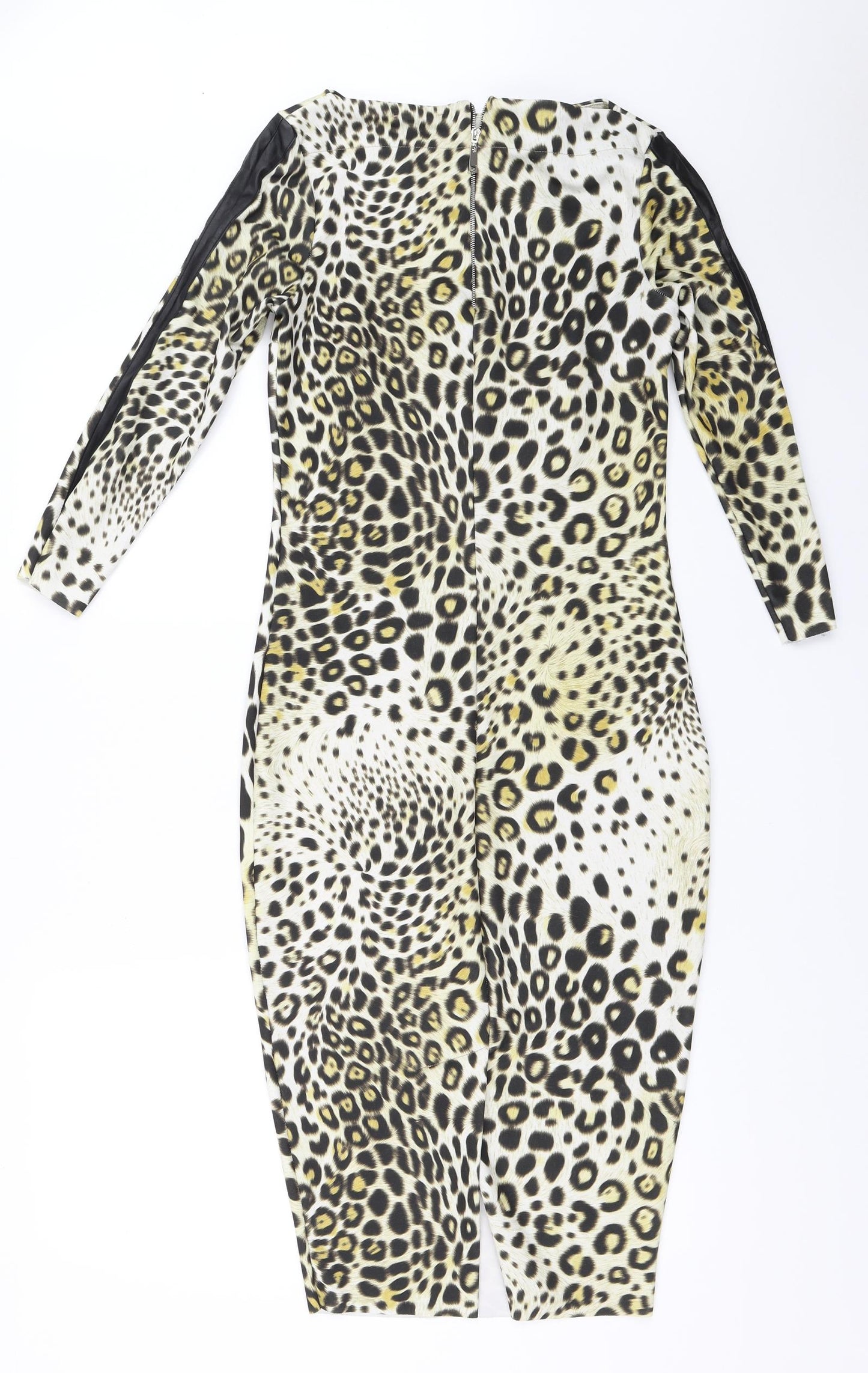 Zara Womens Beige Animal Print  Bodycon  Size S