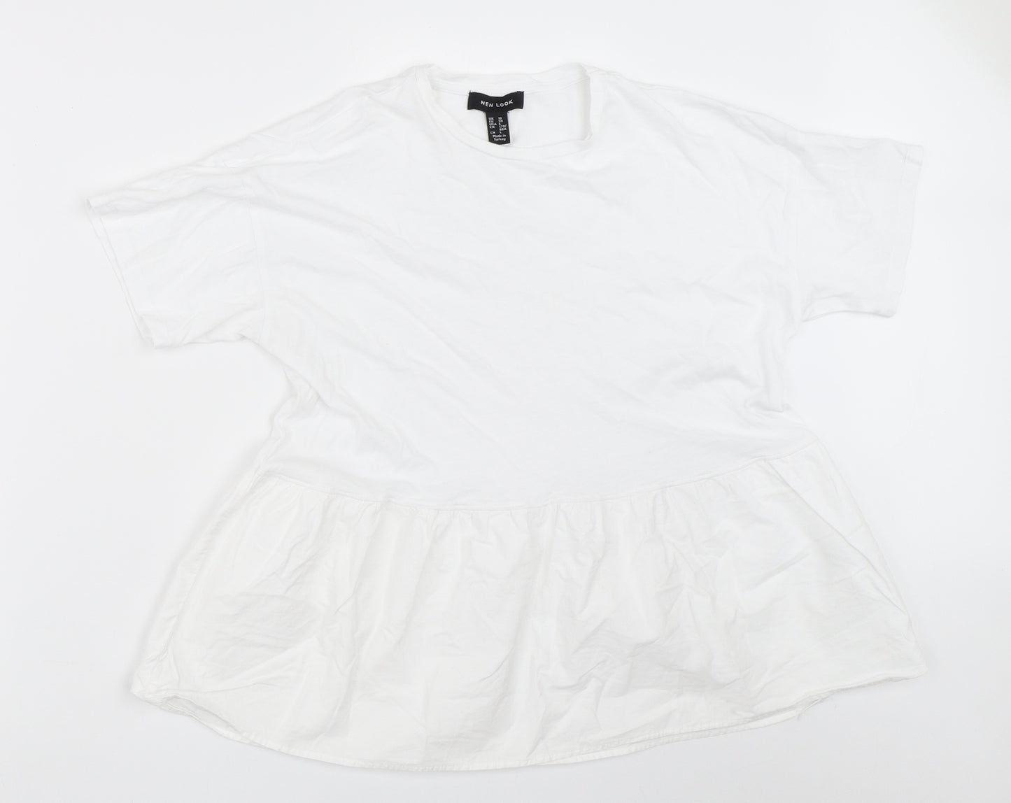 New Look Womens White   Basic T-Shirt Size 10