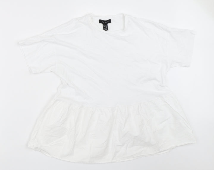 New Look Womens White   Basic T-Shirt Size 10