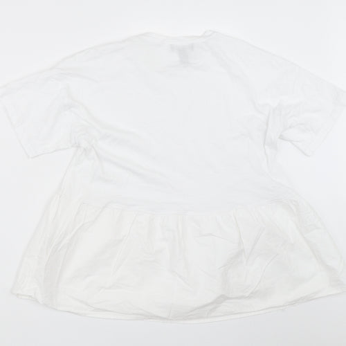New Look Womens White   Basic T-Shirt Size 10