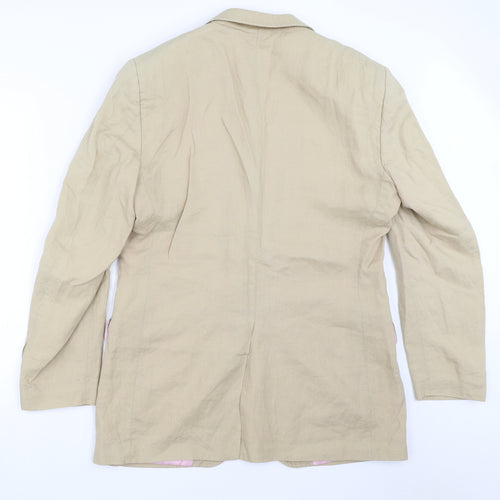 Duffer of St. George Mens Beige   Jacket Blazer Size 36