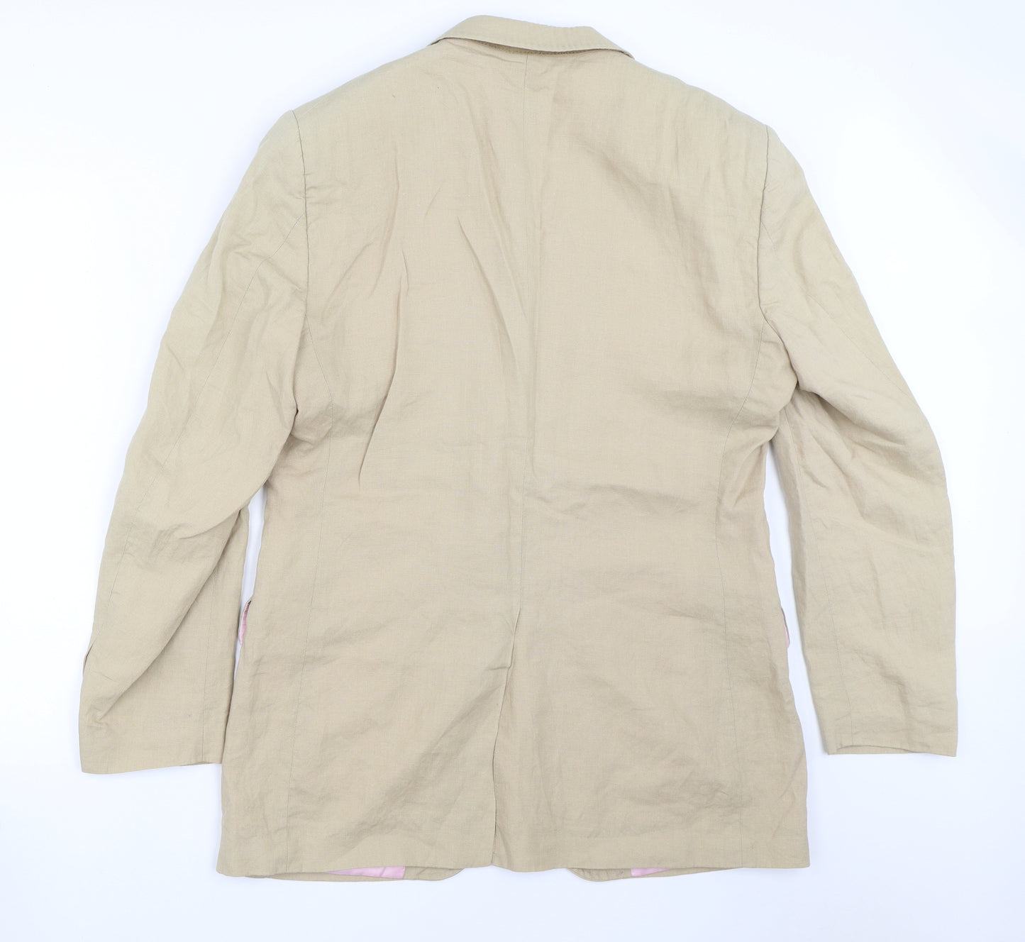 Duffer of St. George Mens Beige   Jacket Blazer Size 36