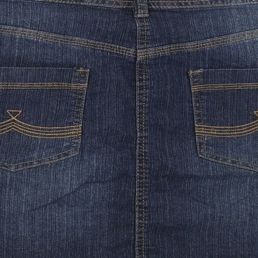 F&F Womens Blue  Denim Mini Skirt Size 12