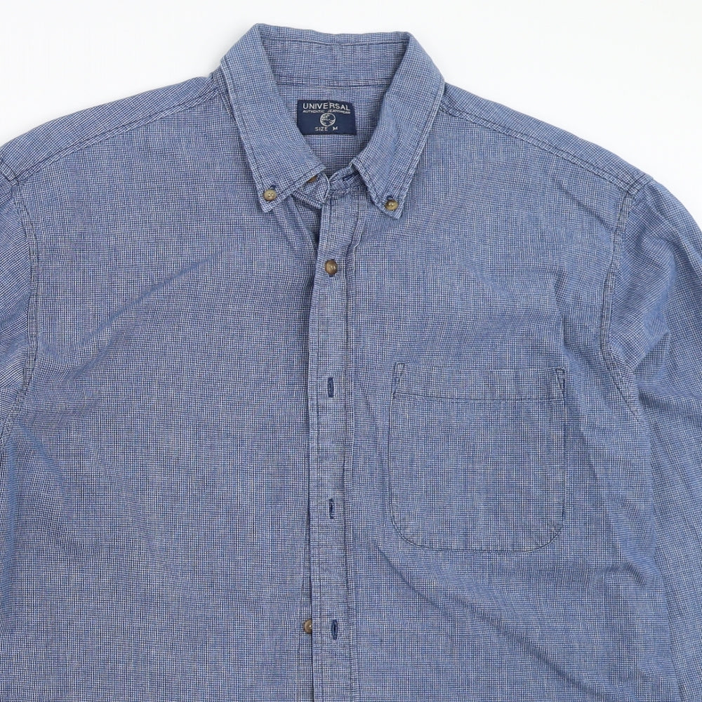Universal Mens Blue    Button-Up Size M
