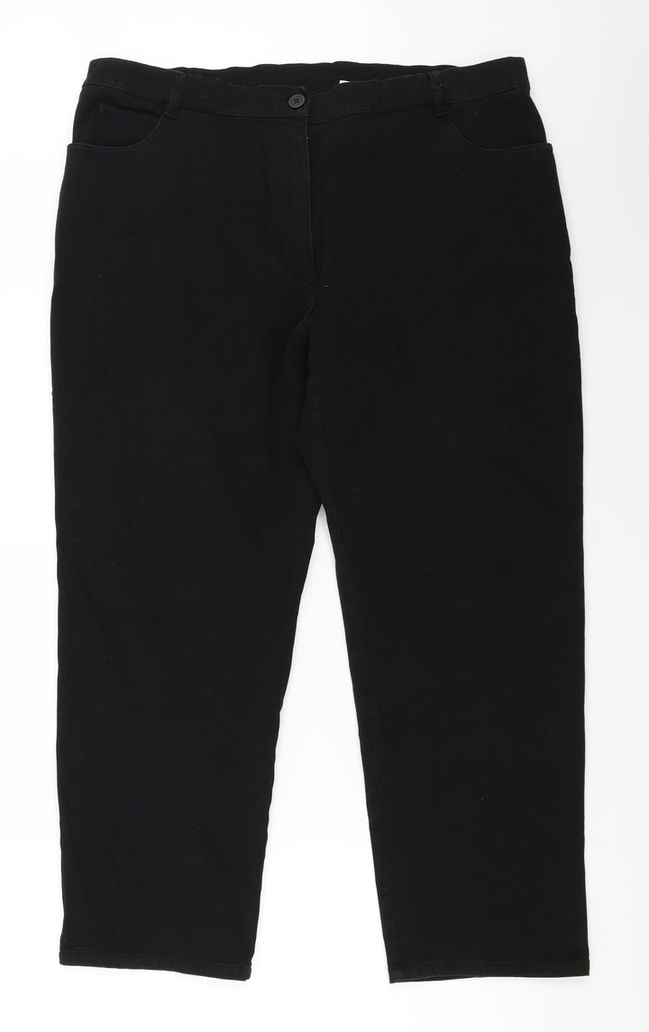 Preworn Womens Black   Mom Jeans Size L L27 in