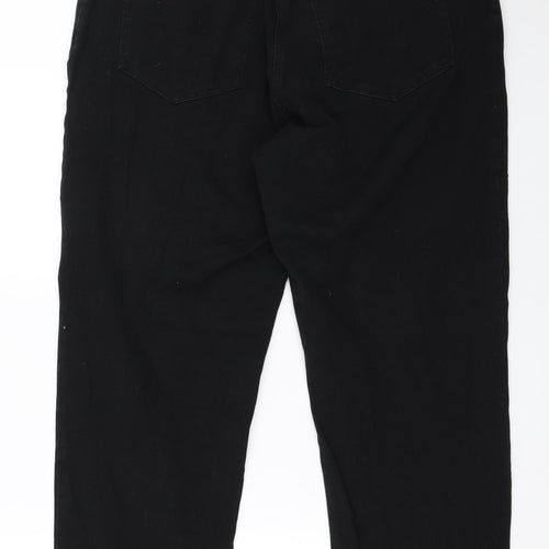 Preworn Womens Black   Mom Jeans Size L L27 in
