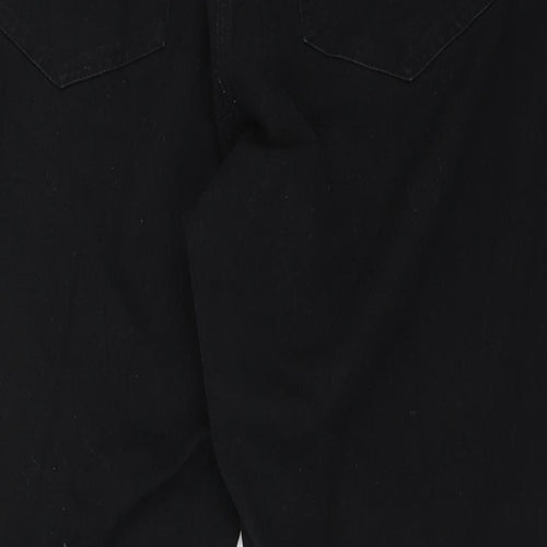 Preworn Womens Black   Mom Jeans Size L L27 in
