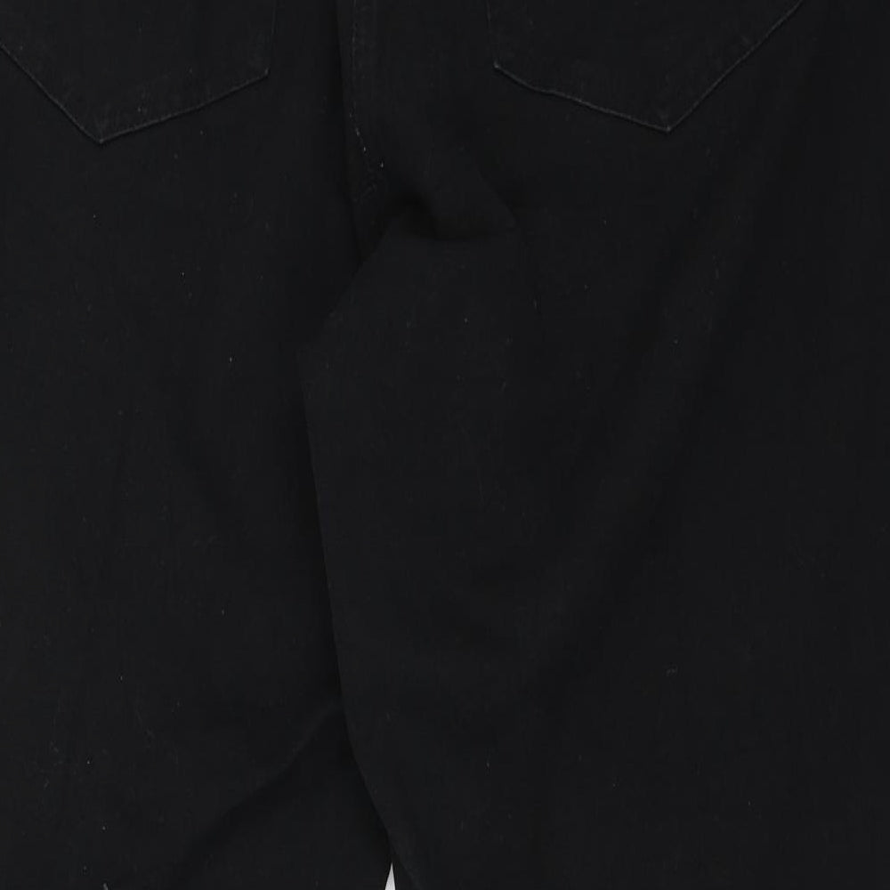 Preworn Womens Black   Mom Jeans Size L L27 in