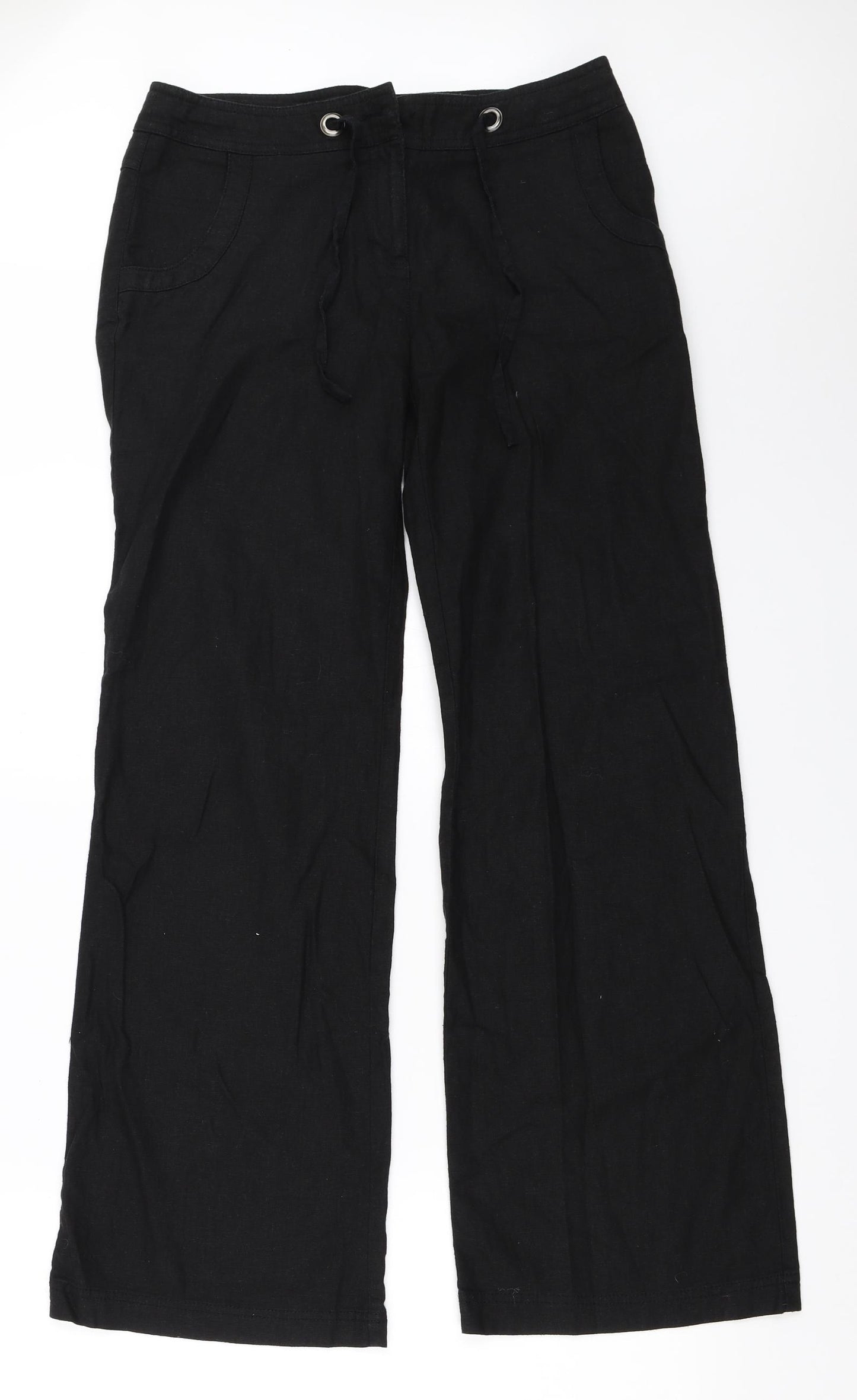 Papaya Womens Black   Trousers  Size 8 L30.5 in