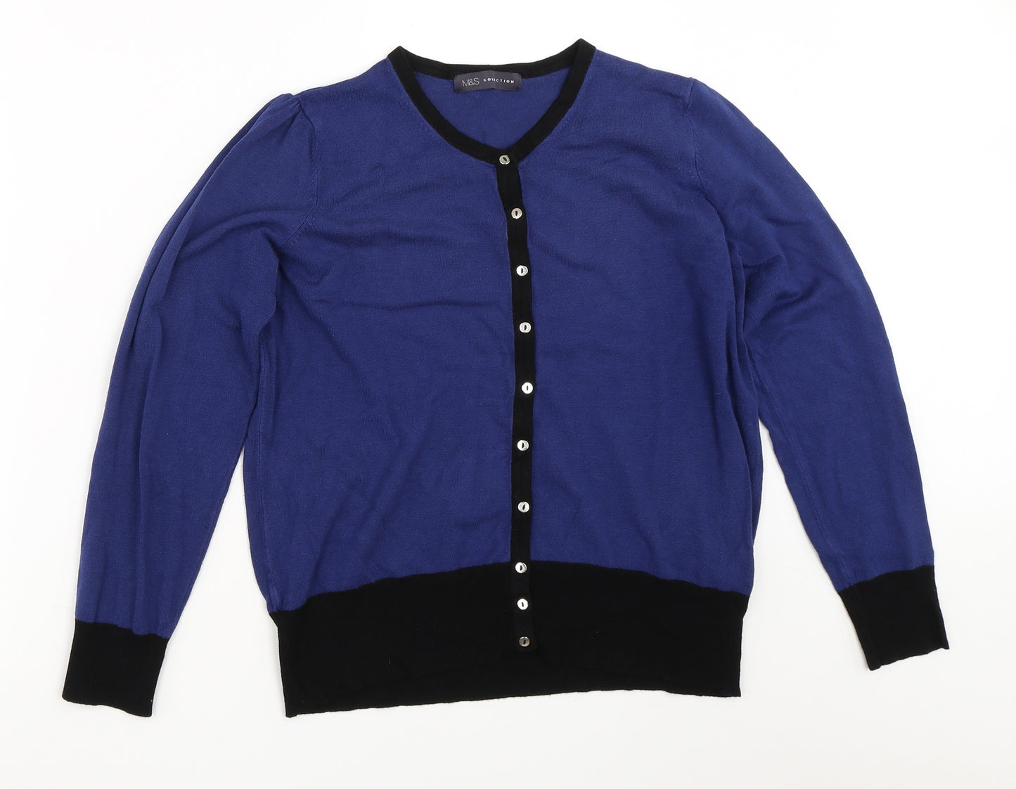 Marks and Spencer Womens Blue   Cardigan Jumper Size 16