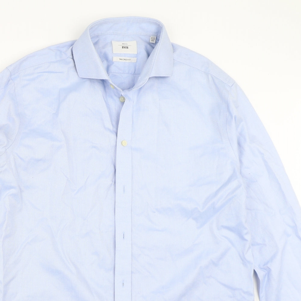 Moss Mens Blue    Dress Shirt Size 16