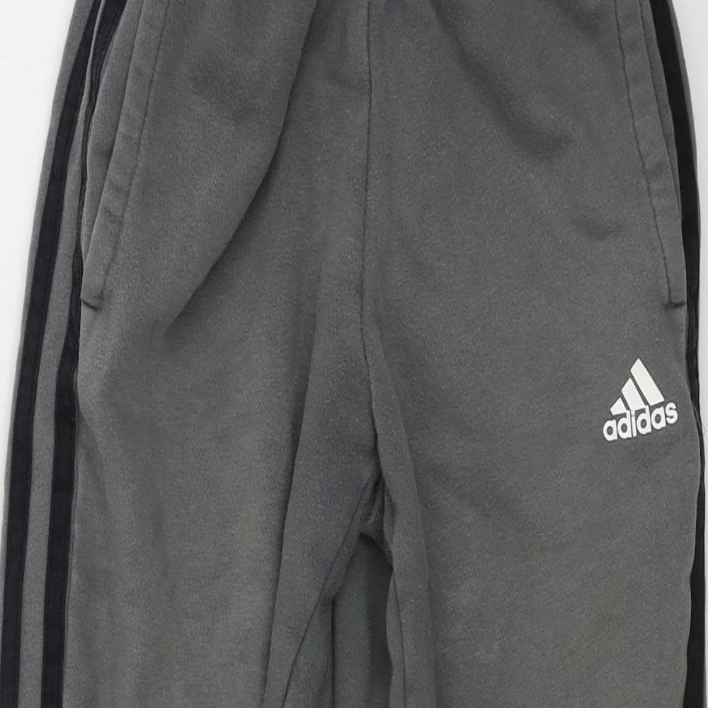 adidas  Boys Grey   Sweatpants Trousers Size 9-10 Years